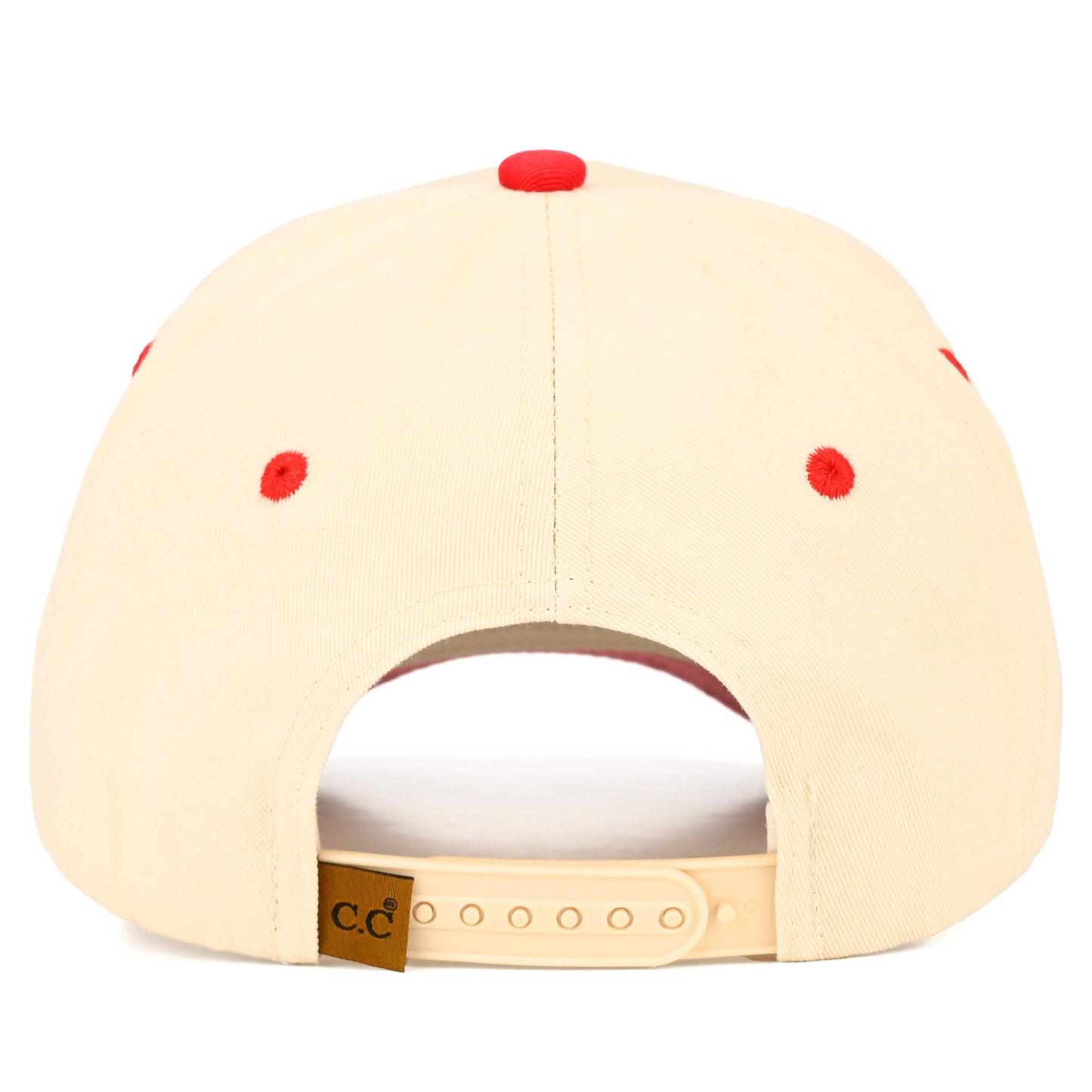 C.C CATCH OF THE DAY Embroidered Letter Two Tone Trucker Hat: Black