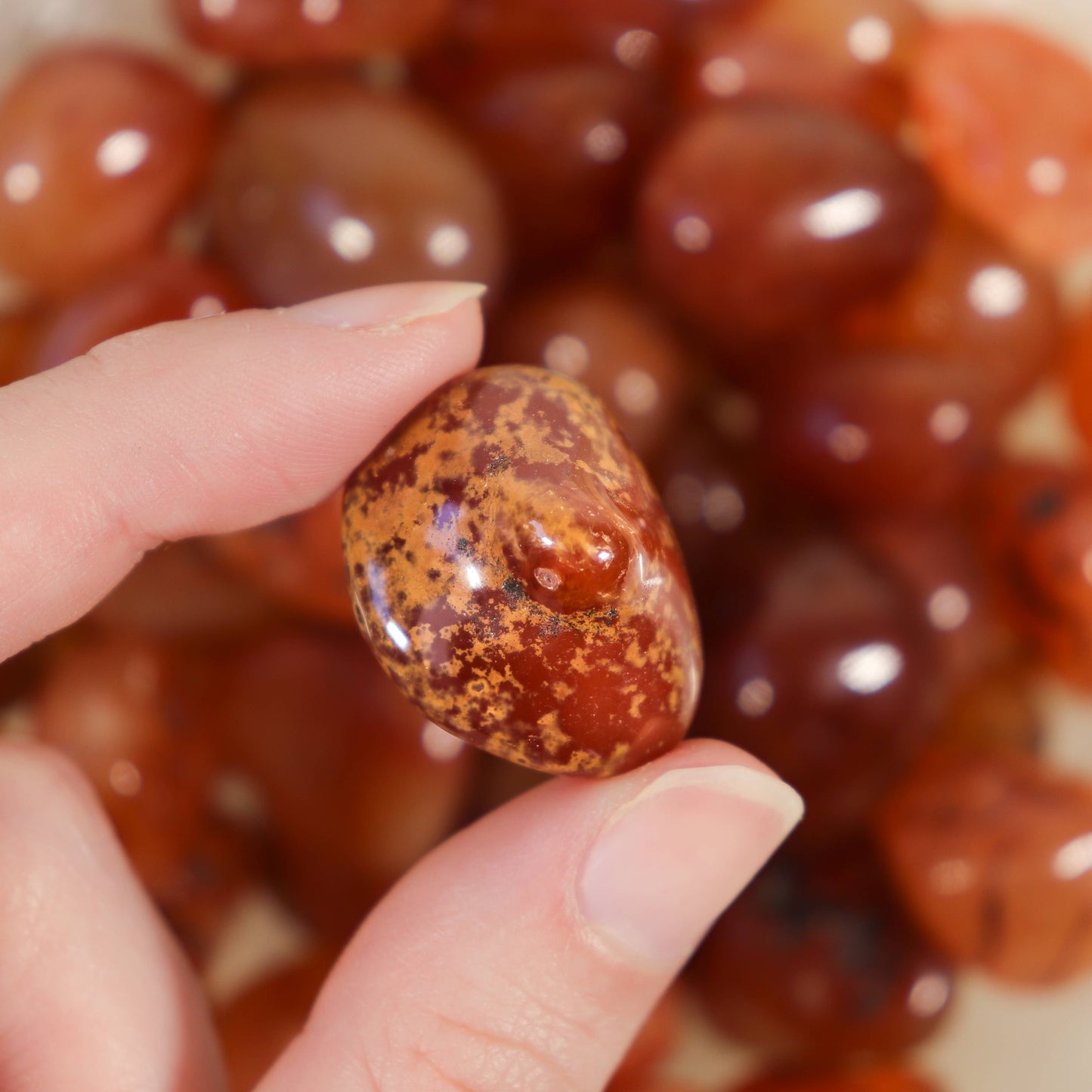 1 lb. Carnelian Tumbled Stones (Grade A)
