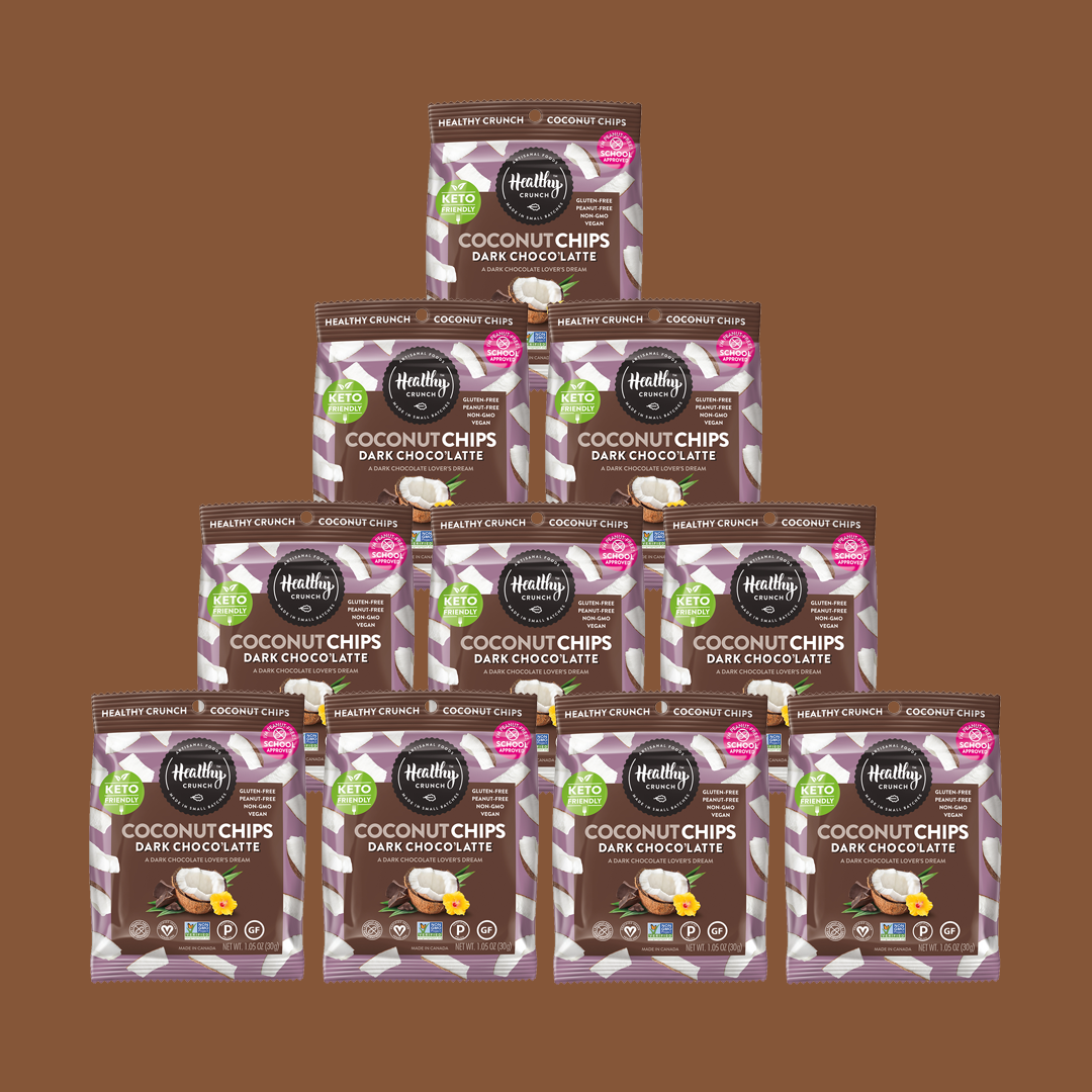 Dark Choco'Latte Coconut Chips: 6-Pack