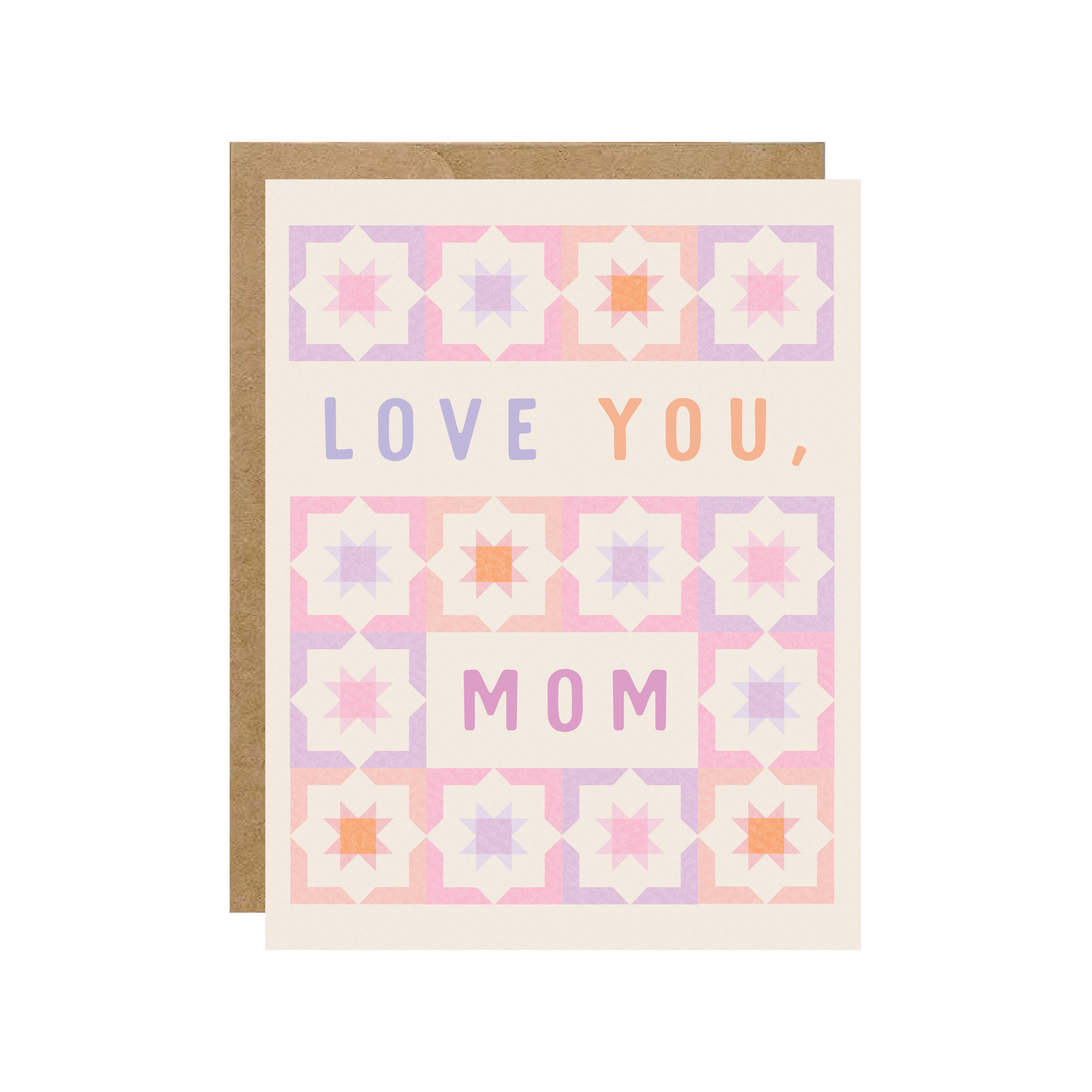 Love You, Mom - Pastel Quilt Card