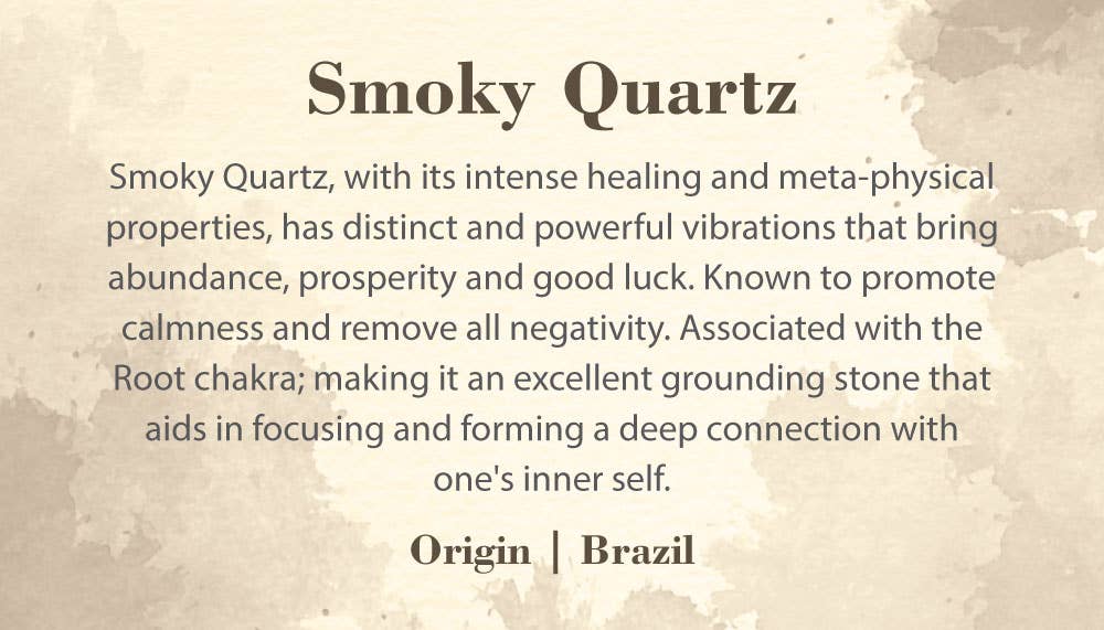 Crystal Information Cards - Smoky Quartz