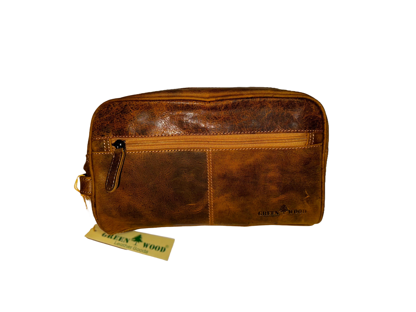Leather Banff Toiletry Bag: Brown