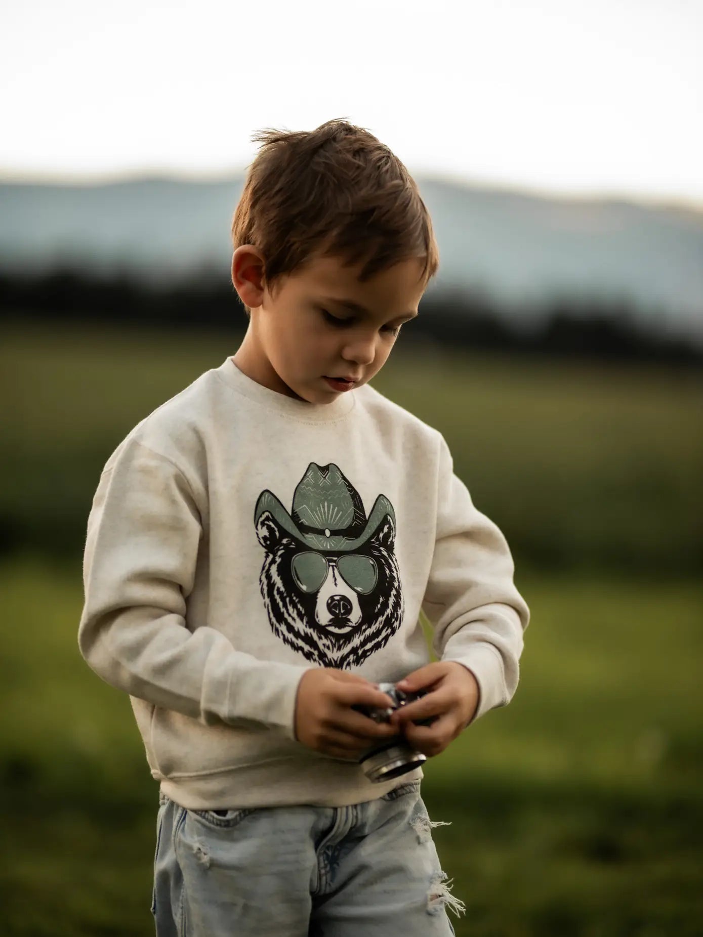Hey Bear Toddler Fleece - Heather Natural