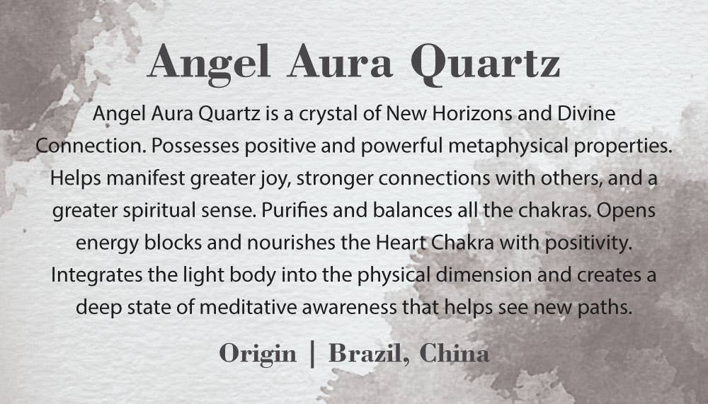 Crystal Information Cards - Angel Aura Quartz