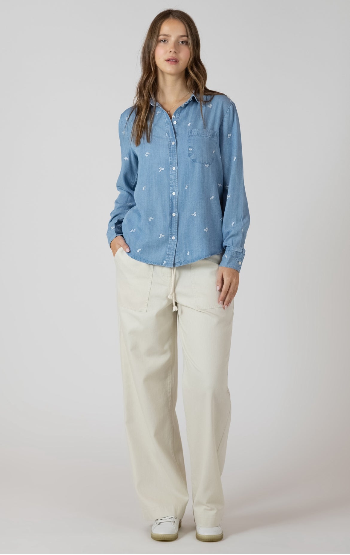 Embroidered Button Up Shirt