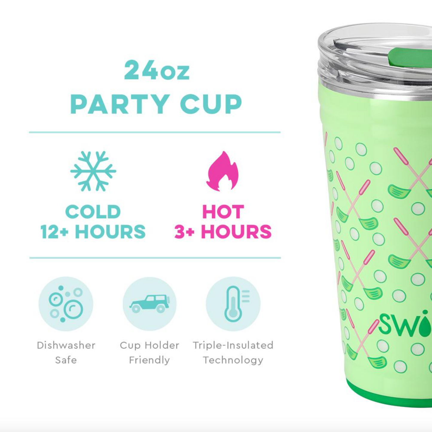 Tee Time Party Cup (24oz)