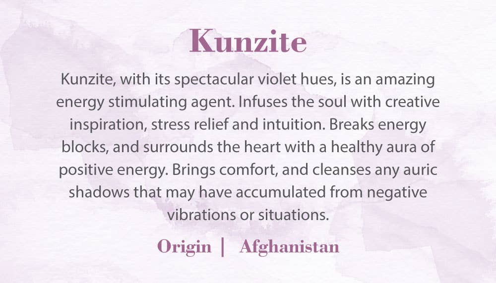 Crystal Information Cards - Kunzite