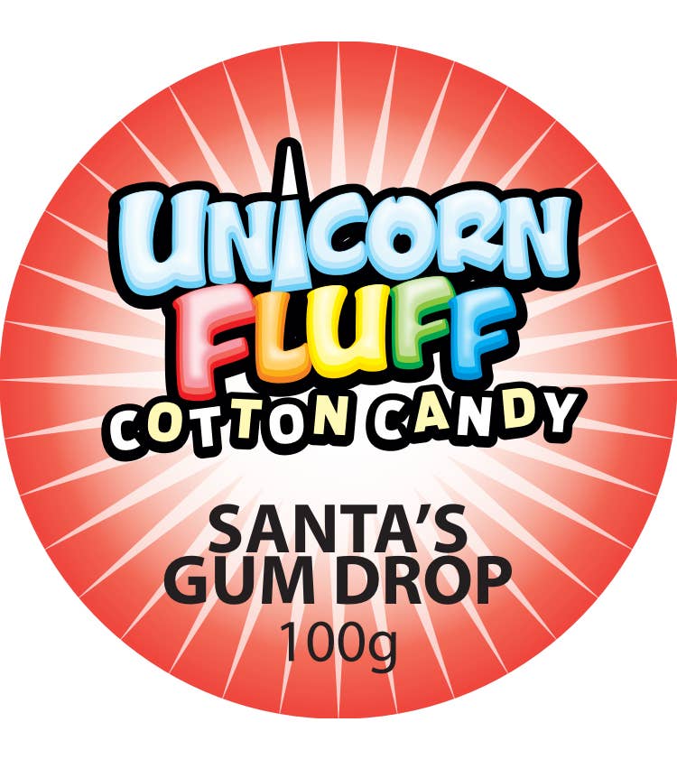 Christmas Unicorn Fluff - SANTAS GUMDROP: 100g