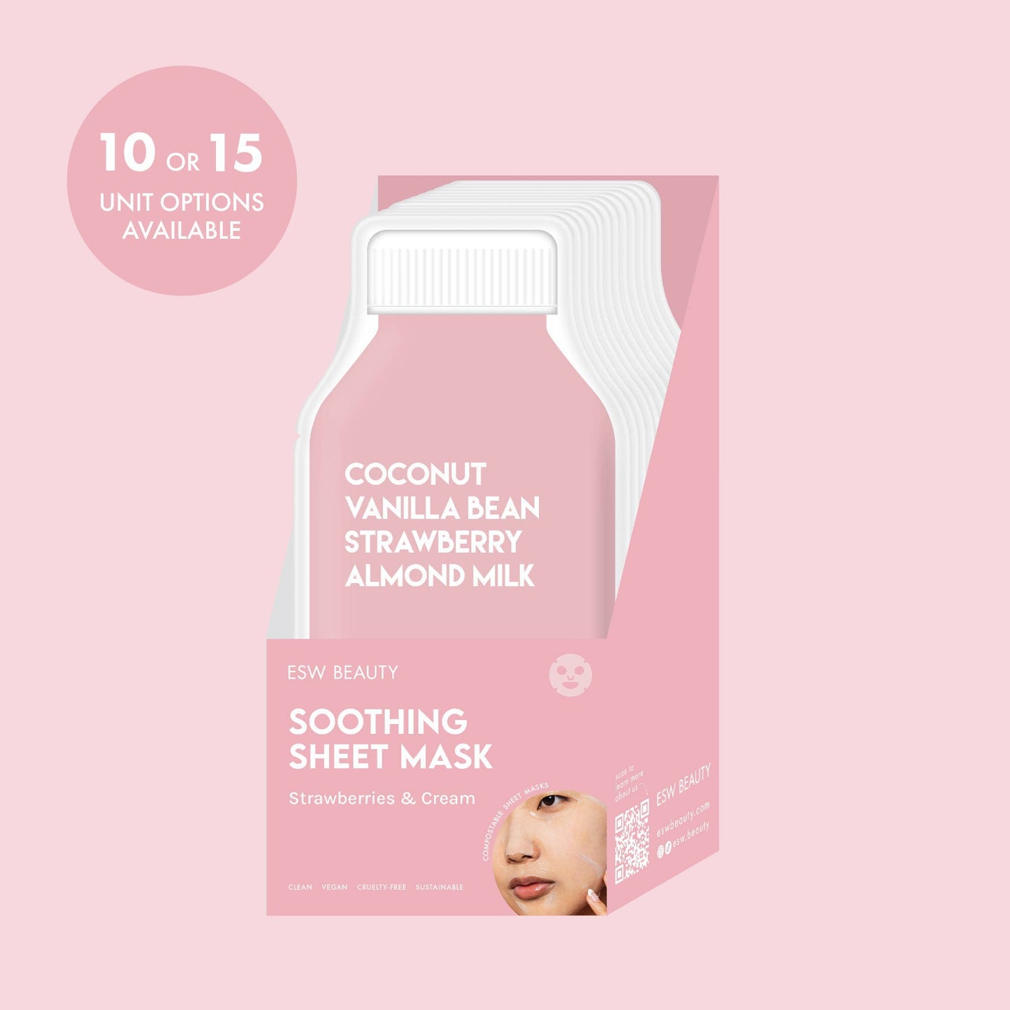 Strawberries & Cream Soothing Filled PDQ Display: 10 pc