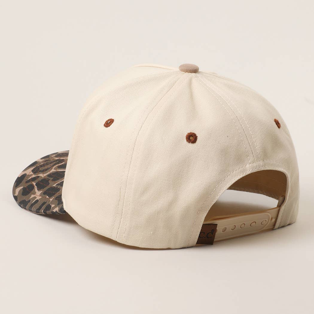 TOO PRETTY TO WORK Embroidery Trucker Hat: LEOPARD / One Size