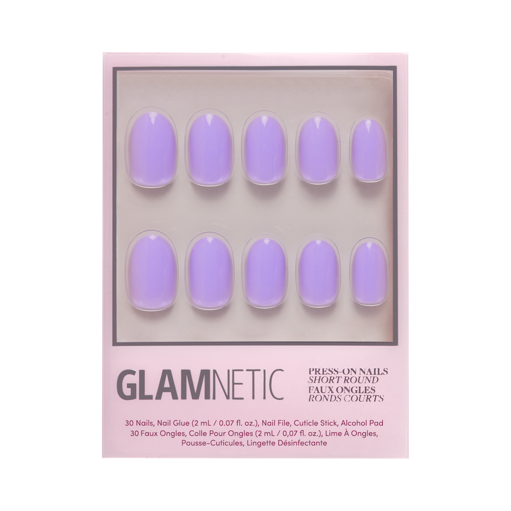 Lilac Press-On Nails|Short Round Shape|Spring Press on Nails