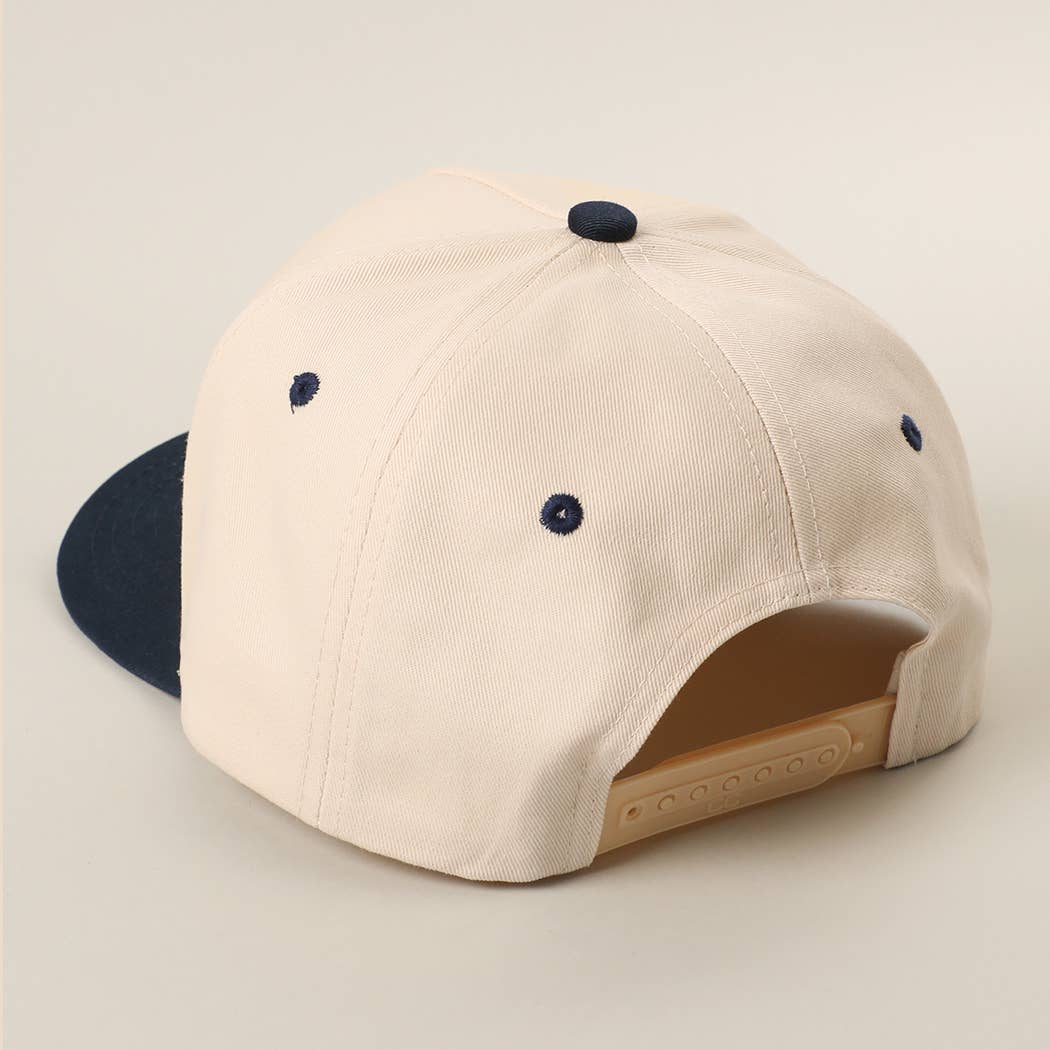 LIFE IS BETTER ON THE WATER 3D Embroidered Trucker Hat: NAVY / ONE SIZE