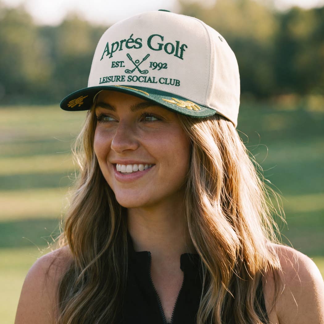 Après Golf Embroidered Two-Tone Bay Leaf Trucker Hat: DGN / ONE SIZE