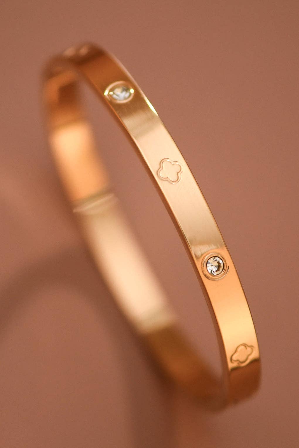 18K Gold Plated Waterproof Stainless Steel Bangle