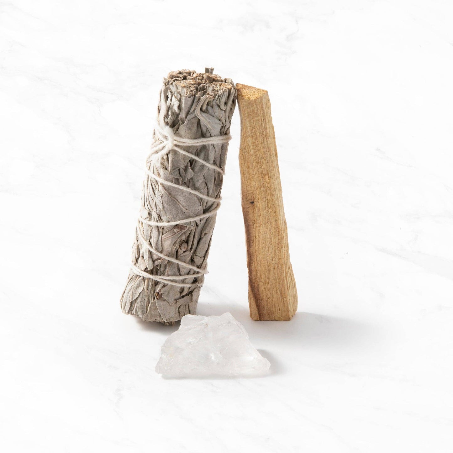 Smudge Ritual Set – Cleanse, Protect & Invite Positive Energy: Clear Quartz