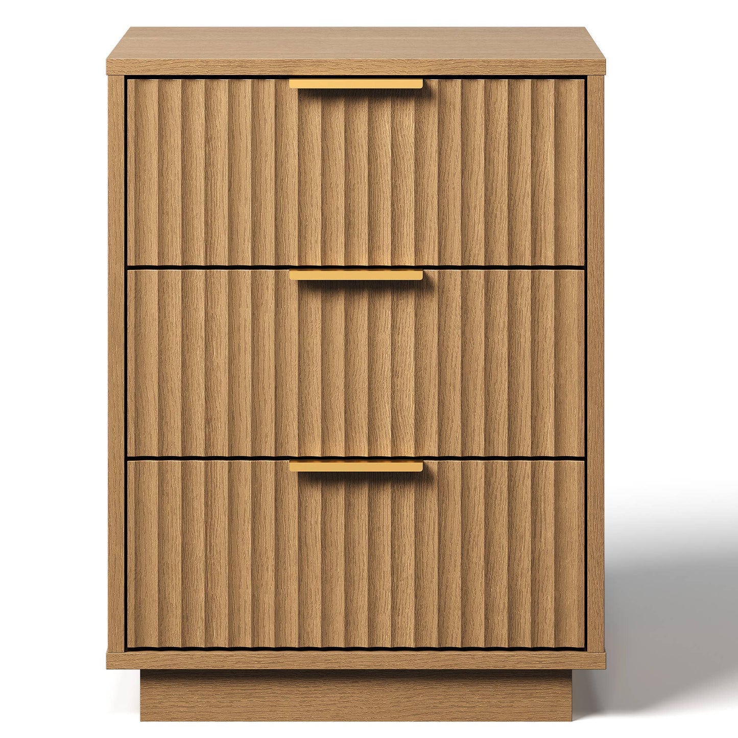 3-Drawer Low Storage Cabinet: Black