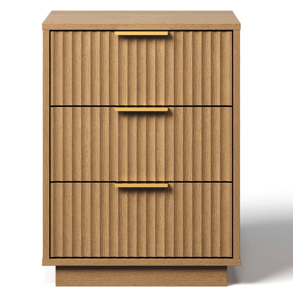 3-Drawer Low Storage Cabinet: Black