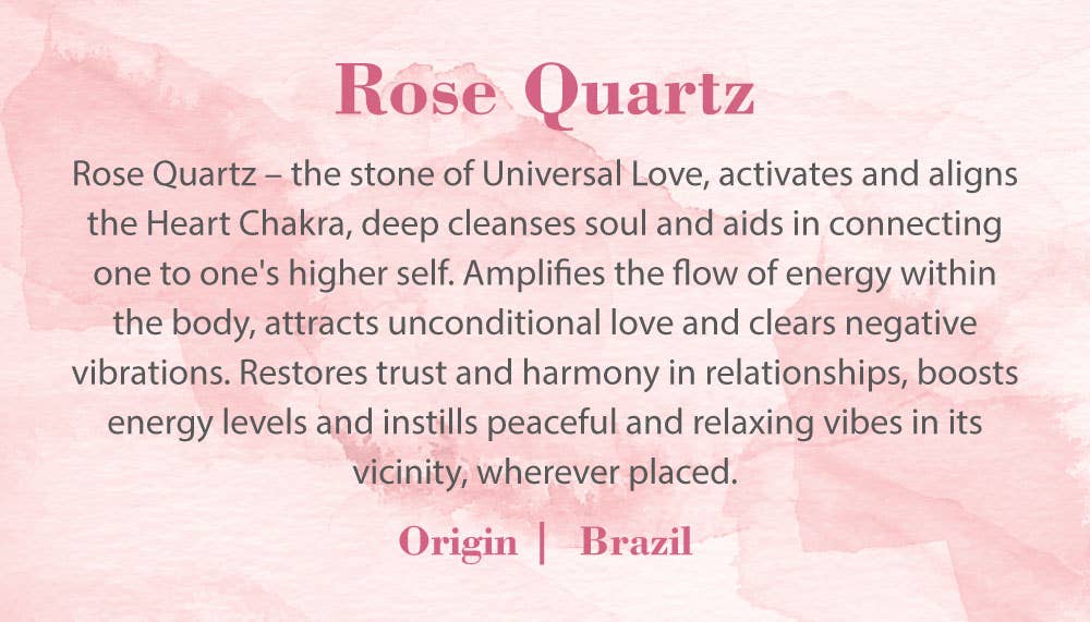 Crystal Information Cards - Rose Quartz