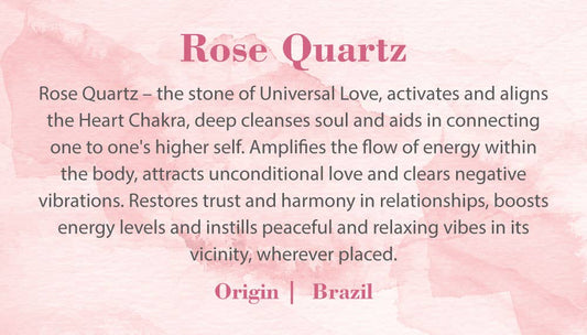 Crystal Information Cards - Rose Quartz