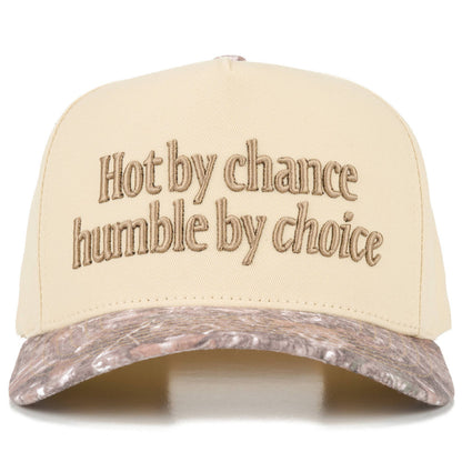 C.C HOT BY CHANCE HUMBLE BY CHOICE Two Tone Trucker Hat