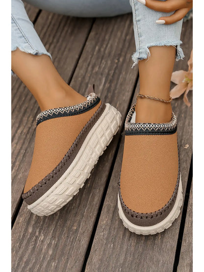 Patchwork Plush Slipper