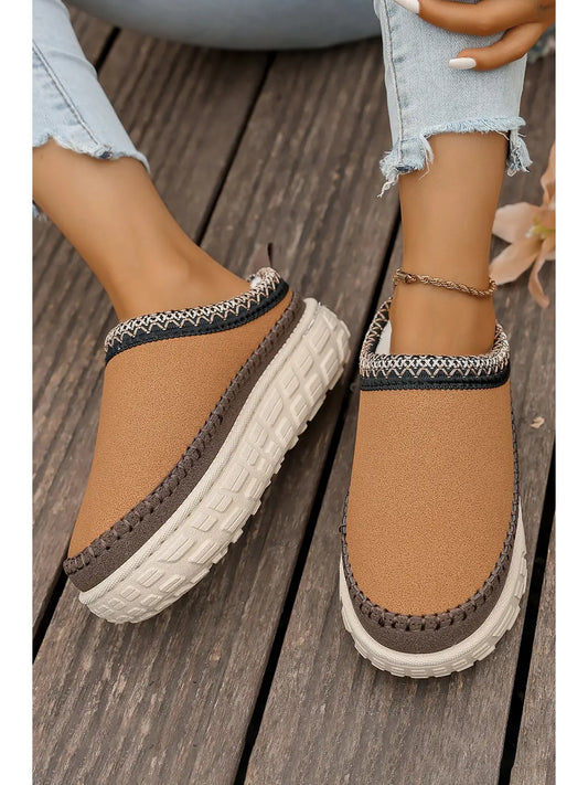 Patchwork Plush Slipper