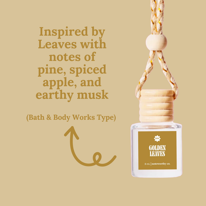 Car Diffusers | Fall Scents (NEW 2026): Mylar Bags / Golden Leaves