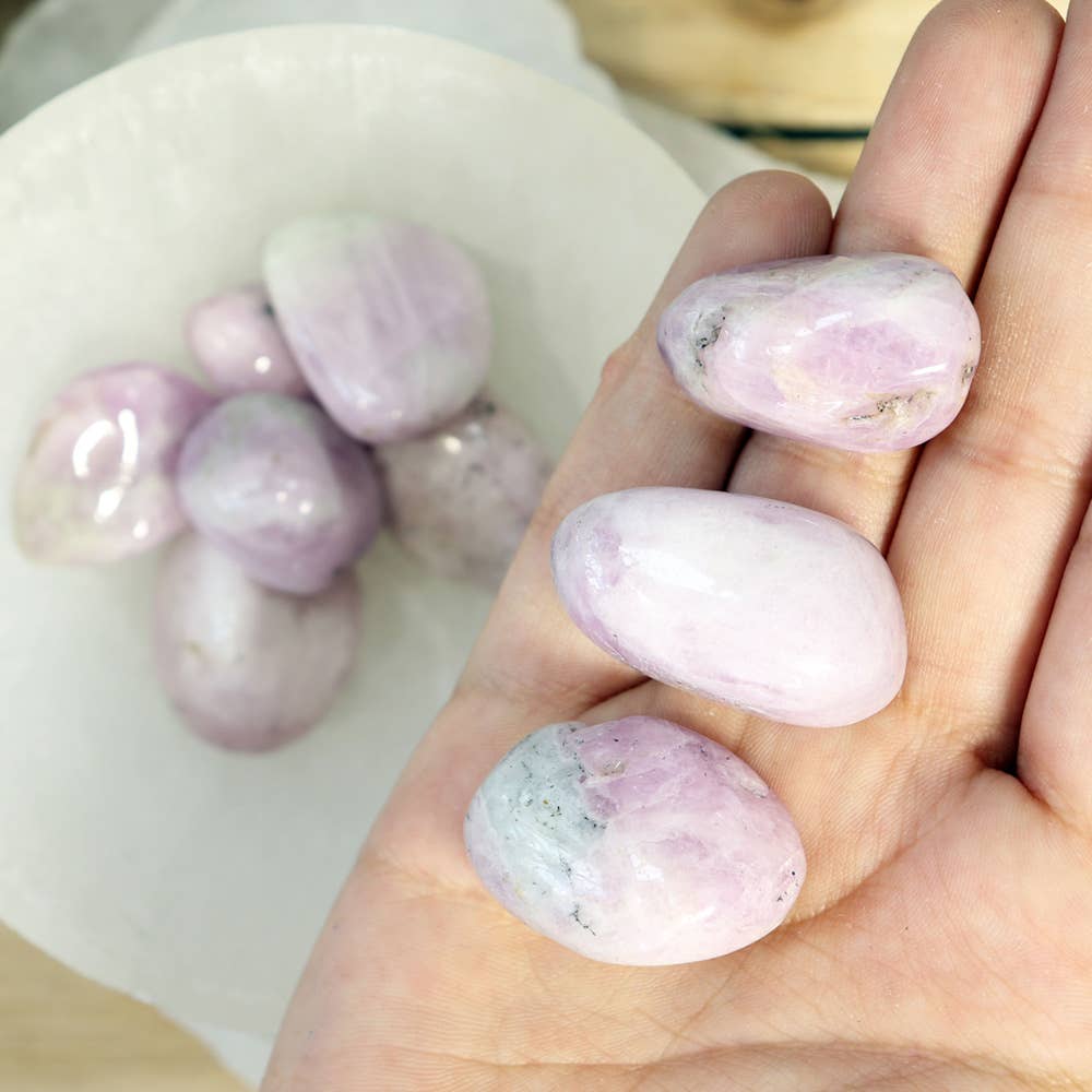 1/4 lb Kunzite Tumbled Stones