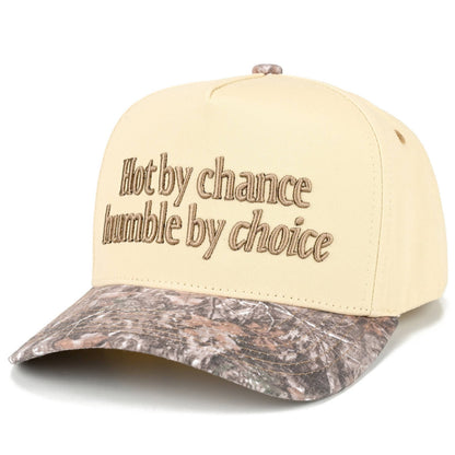 C.C HOT BY CHANCE HUMBLE BY CHOICE Two Tone Trucker Hat