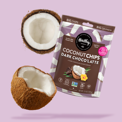 Dark Choco'Latte Coconut Chips: 6-Pack