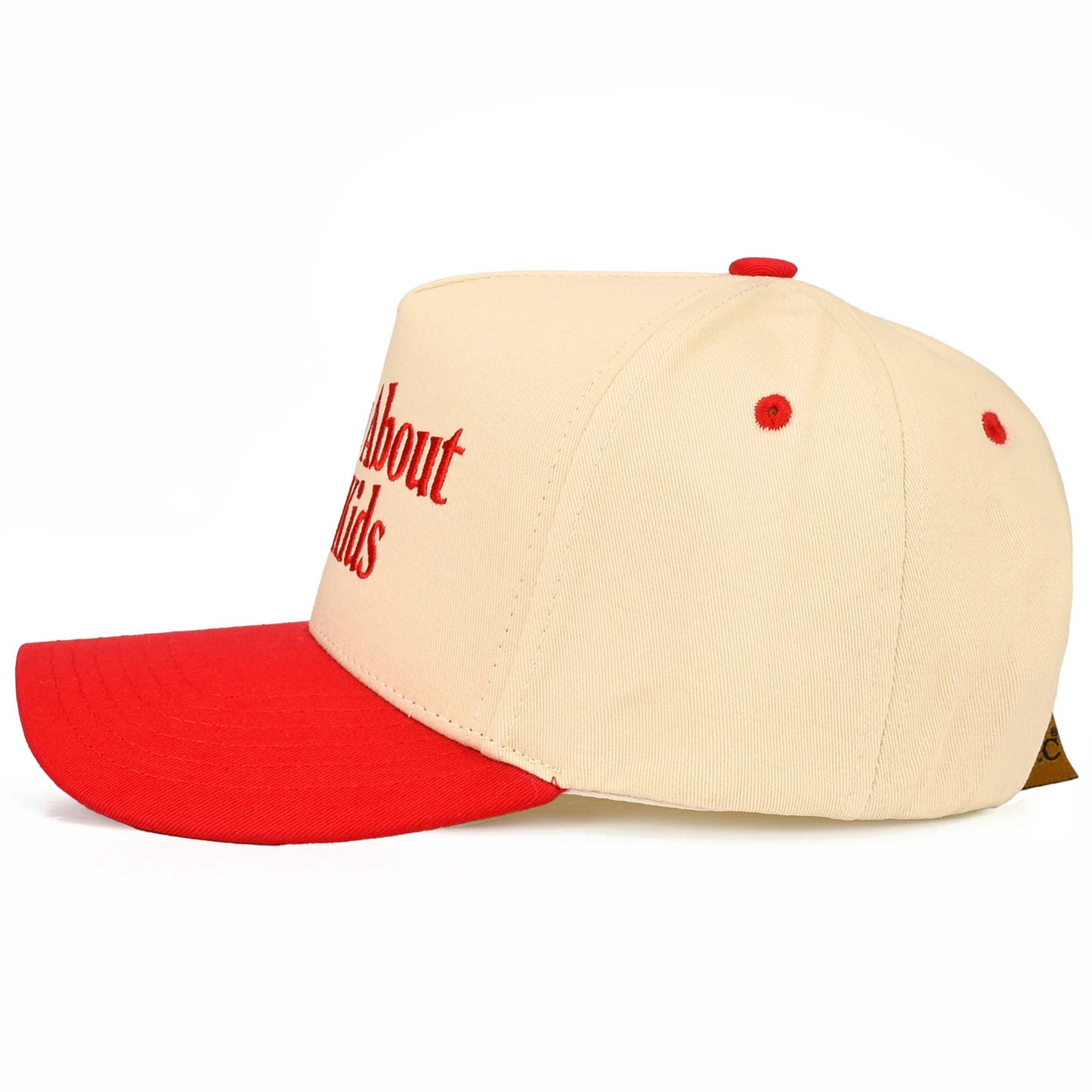 C.C SORRY ABOUT MY KIDS Letter Two Tone Trucker Hat: Leopard