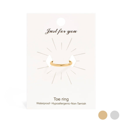 18K Gold PVD Stainless Steel Minimalist Toe Ring: Stainless