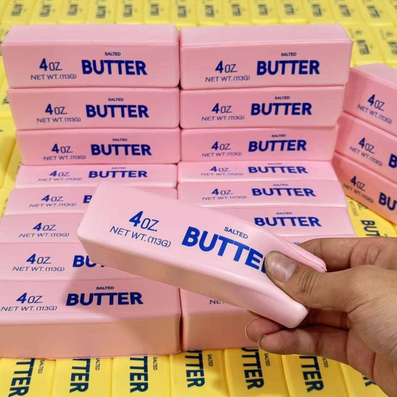 Butter Stick Squishy Toy Slow Rising Fidget Toy: Yellow-13cm