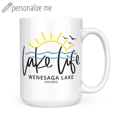 Lake Life (Custom) | 15oz Mug: White