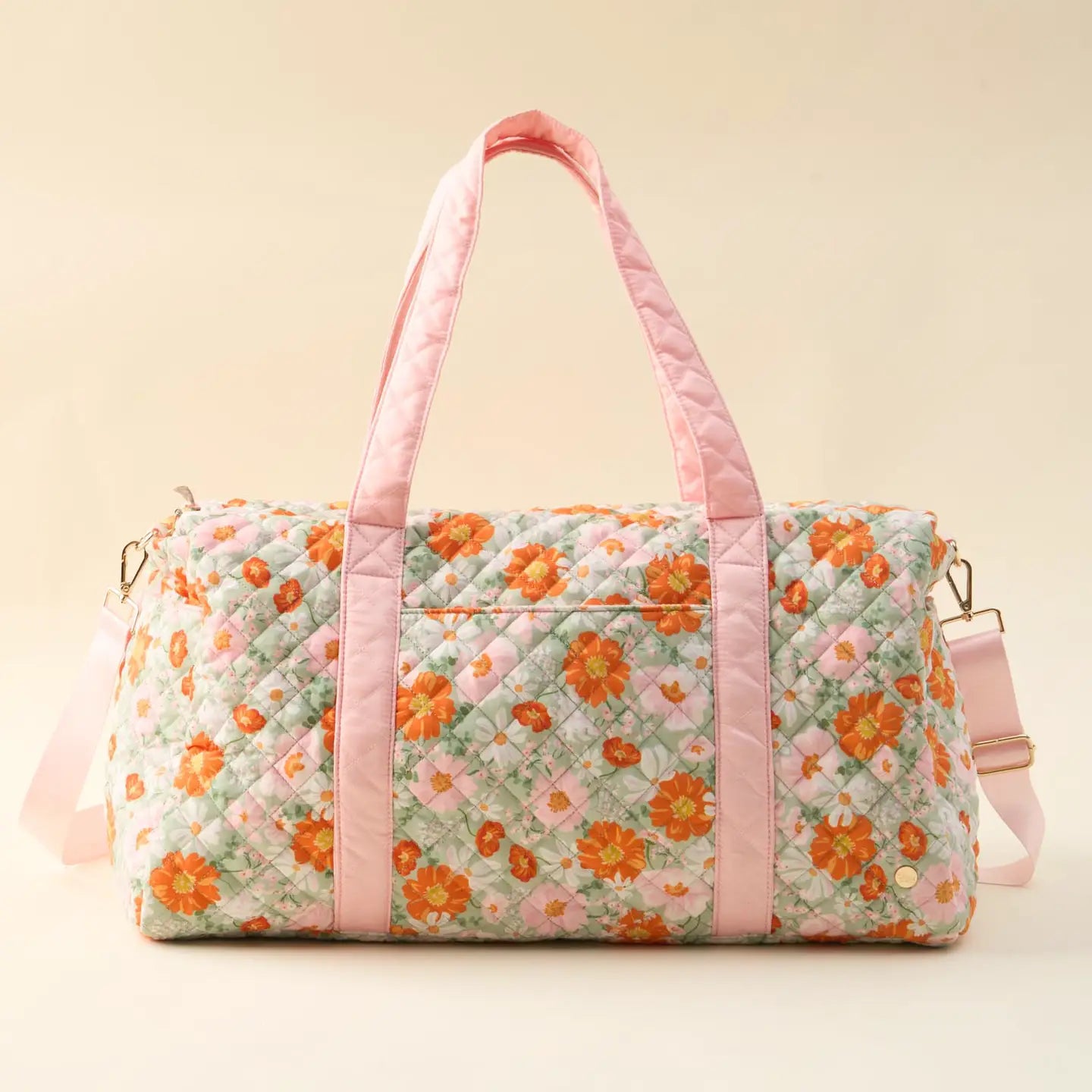 On-The-Go Quilted Weekender Bag-Bouquet Beauty Sage