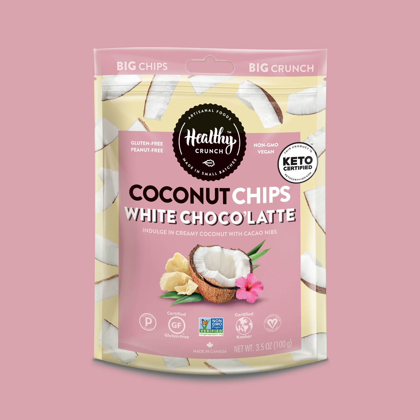 White Choco'Latte Coconut Chips: 6-Pack
