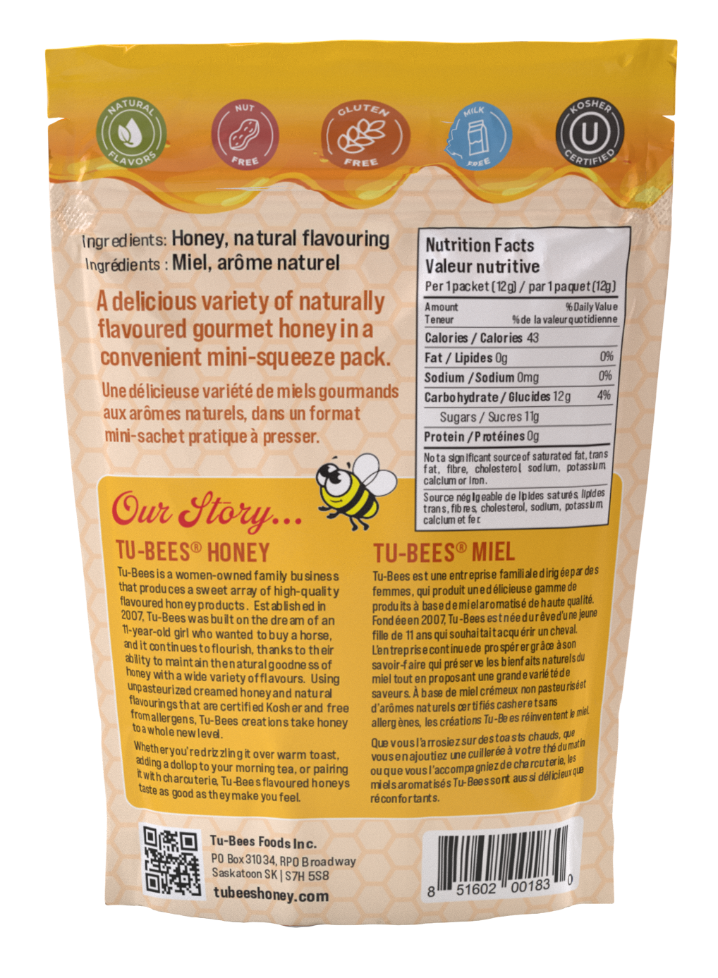 Honey Squeeze Packs - Pouch - Variety Pk of 8 minis