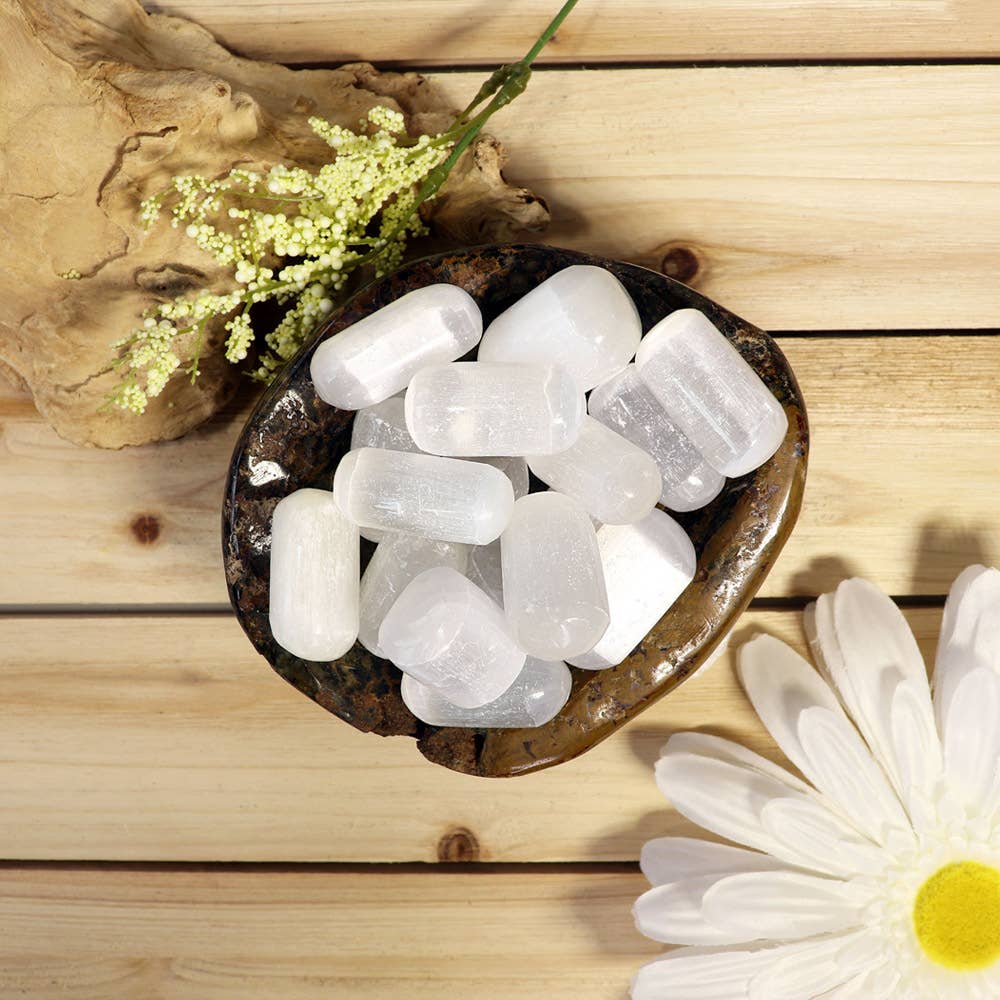 1 lb Selenite Tumbled Stones