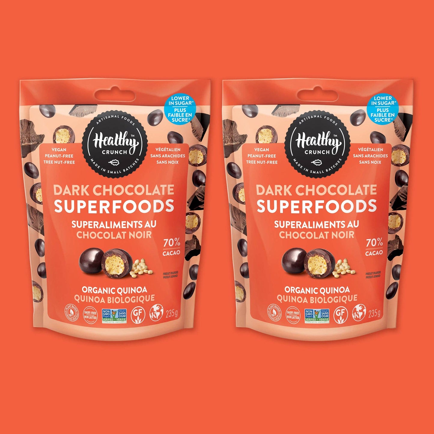 Organic Quinoa Dark Chocolate Superfoods: 3 Units