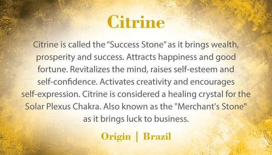 Crystal Information Cards - Citrine