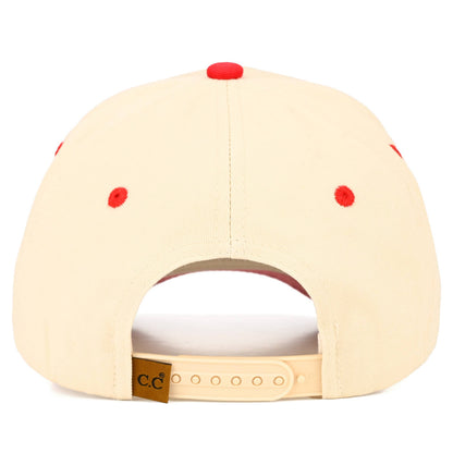 C.C CATCH OF THE DAY Embroidered Letter Two Tone Trucker Hat: Black