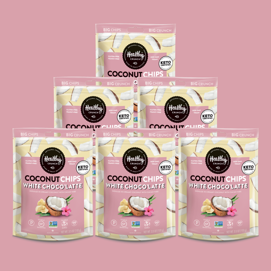 White Choco'Latte Coconut Chips: 6-Pack
