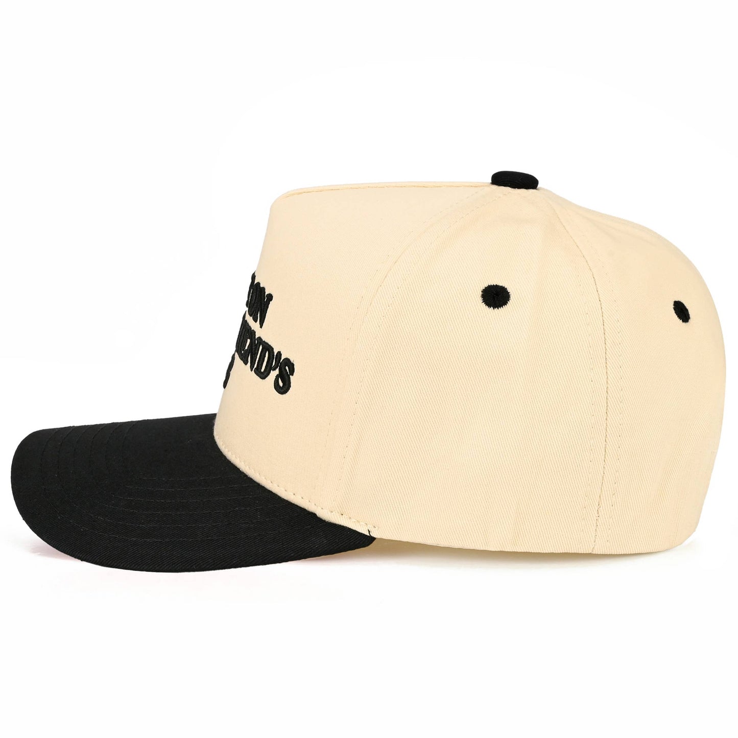 C.C PUT IT ON MY BOYFRIEND'S TAB Letter Two Tone Trucker Hat: Sky Blue