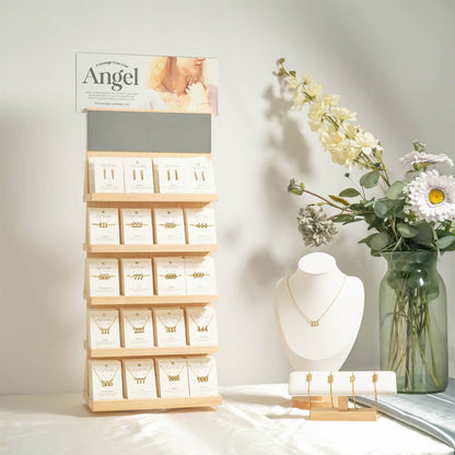 Angel Number Jewelry Display Set: Gold