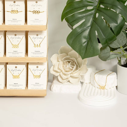 Angel Number Jewelry Display Set: Gold