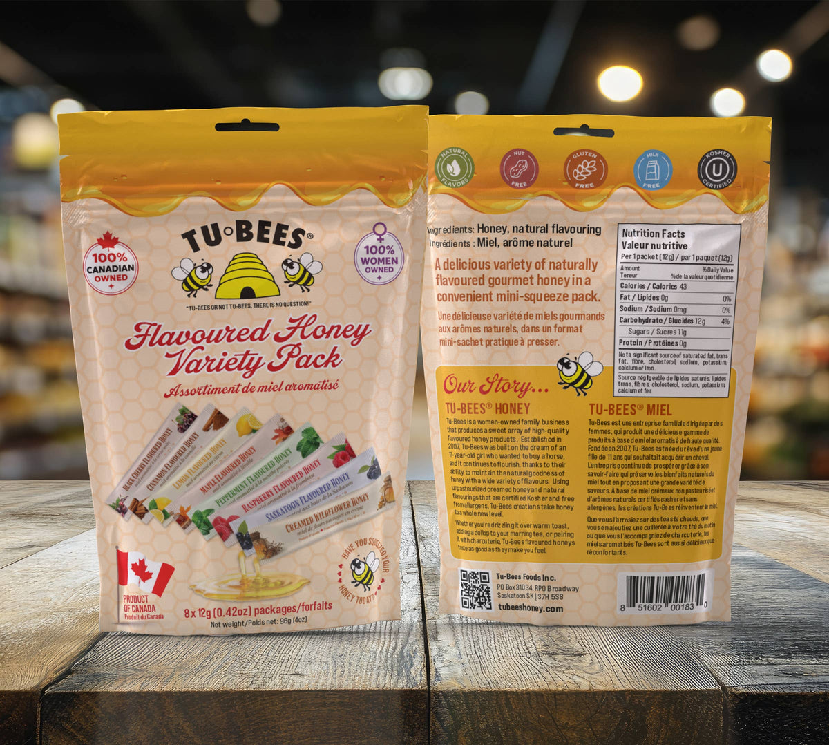 Honey Squeeze Packs - Pouch - Variety Pk of 8 minis