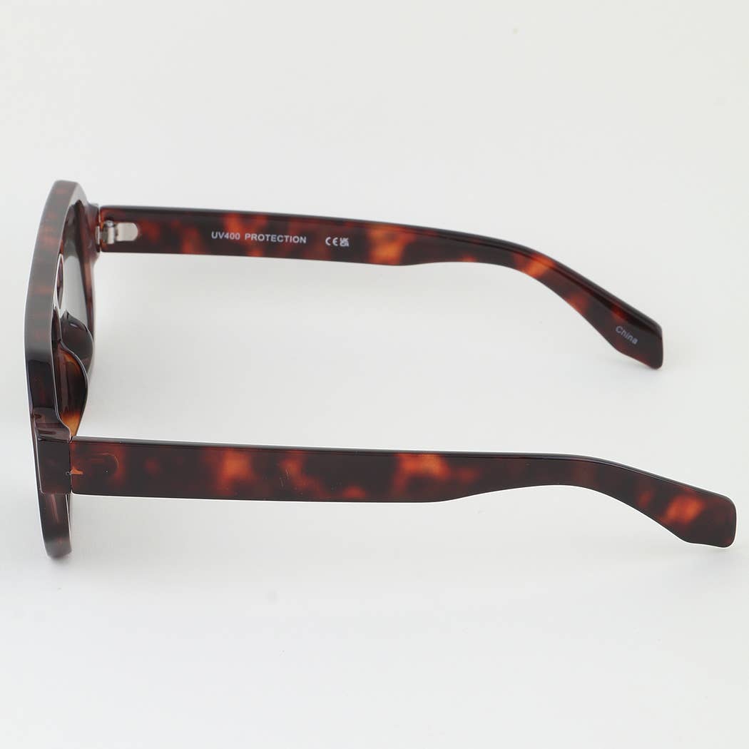 Bright Tortoise Aviator Block Sunglasses: MIX