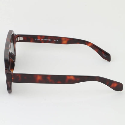Bright Tortoise Aviator Block Sunglasses: MIX