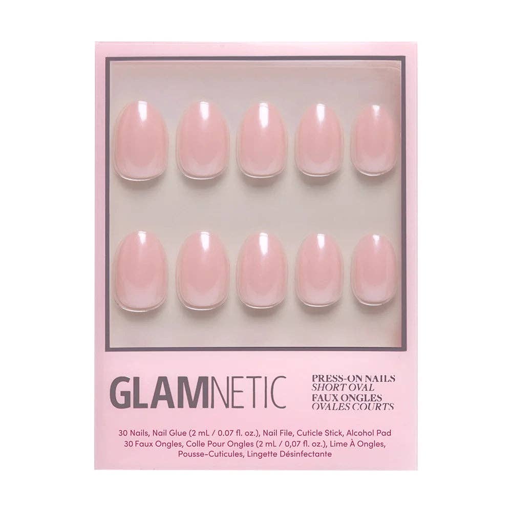 Pinch Me Press-On Nails | Short Oval | Blush Pink Glazed