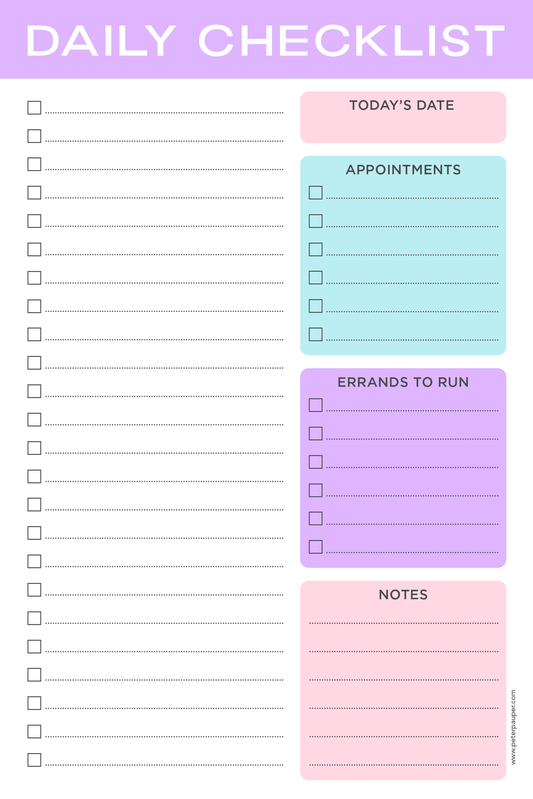 Pastel Daily Note Pad